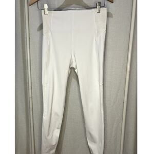 Athleta Stay Fly Reflective 7/8 Tight Leggings White Snake High Waist